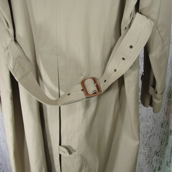 Barston's Overcoat  Khaki Double Breasted with belt - Picture 3 of 8